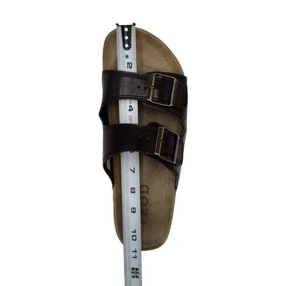 Izod Size 9 Men Nathaniel Black Sandals  Adjustable Buckles & Cushioned Footbed - Picture 8 of 11